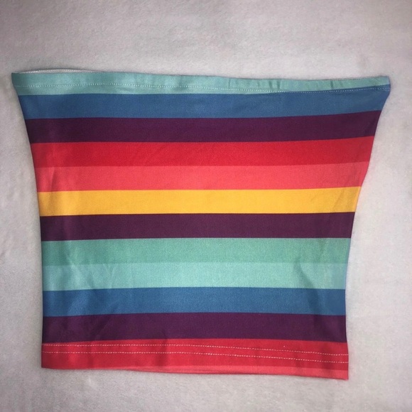 ✨ NEW #Colorful XS-S Stretchy Tube Top ✨ - Picture 3 of 4
